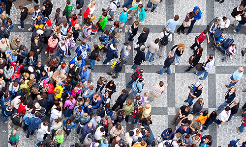 People crowd texture. People background. many people on street